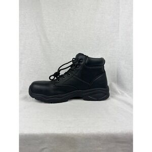 S Sport by Skechers Mens Steel Toe Work Boots Black Leather ASTM F2413-24 10.5